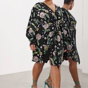 ASOS Design Edition Curve Floral Beaded Dress - 16 - $275 - Nordstrom - Stunning
